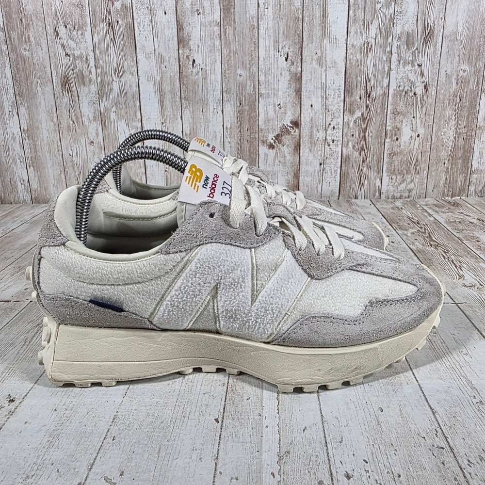 New Balance 327 Mens Sea Salt Rain Cloud Suede Sneakers MS327FW Size 7